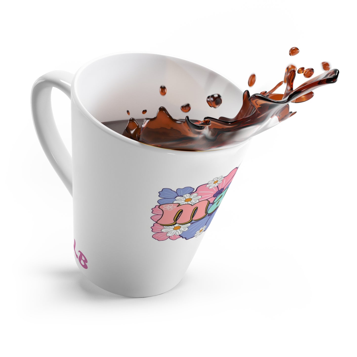 Floral Mama Latte Mug | Perfect Gift for Moms, Mother's Day, Birthday, Home Decor, Coffee Lovers
