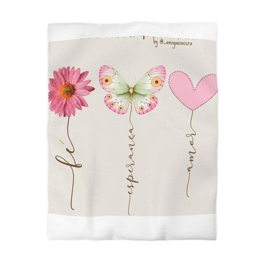 Romantic Microfiber Duvet Cover, Wedding Gift Duvet, Love Theme Bedding, Couple's Bedroom Decor, Anniversary Gift