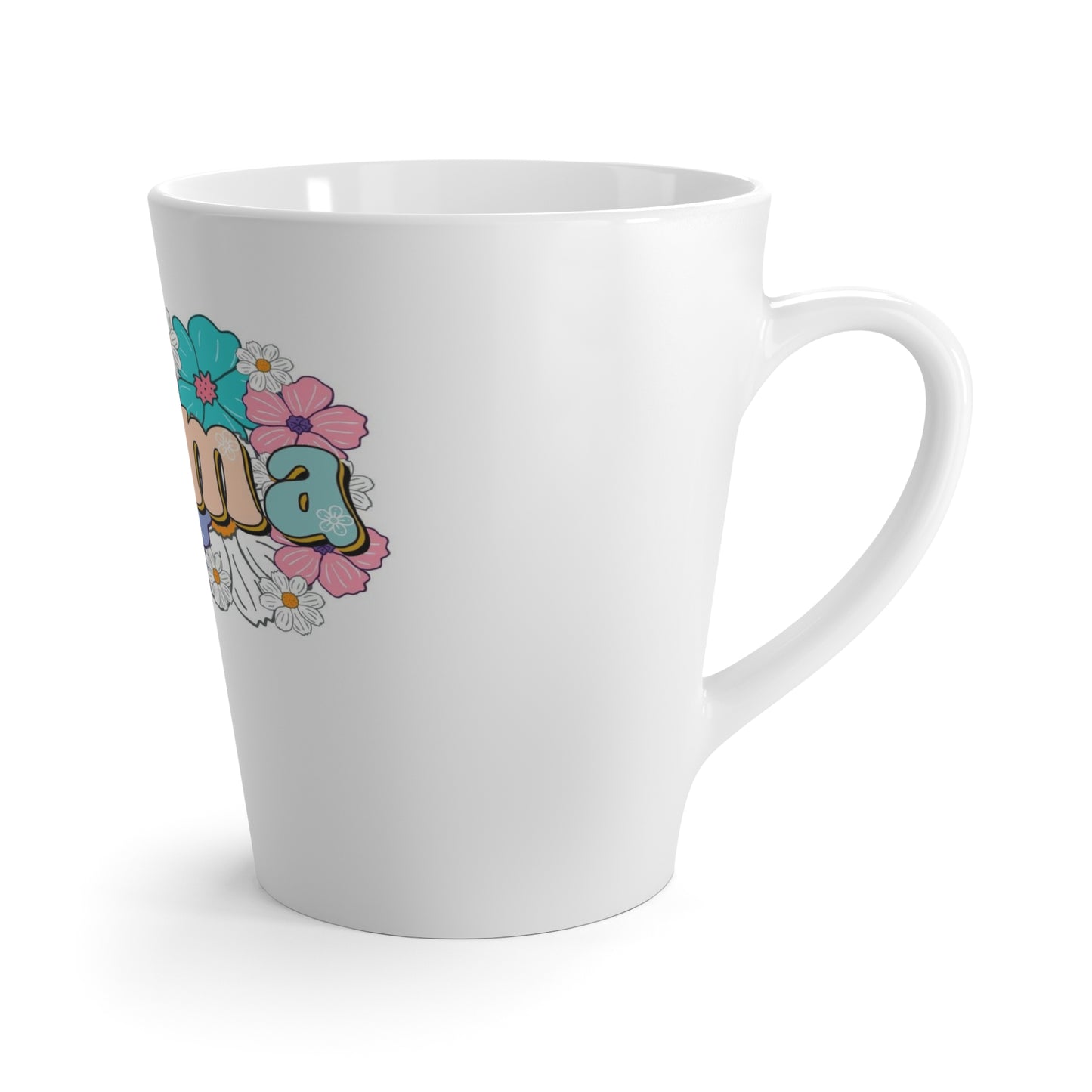 Floral Mama Latte Mug | Perfect Gift for Moms, Mother's Day, Birthday, Home Decor, Coffee Lovers