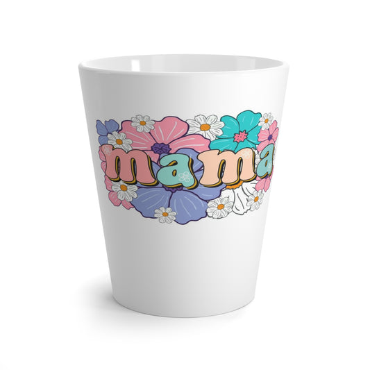 Floral Mama Latte Mug | Perfect Gift for Moms, Mother's Day, Birthday, Home Decor, Coffee Lovers